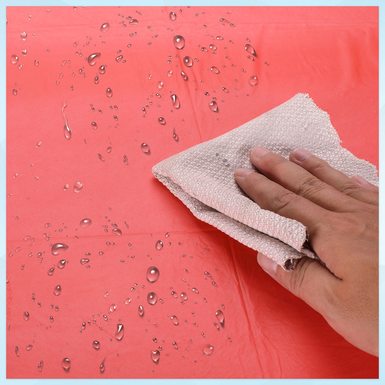 84" Plastic Round Tablecloth - Red