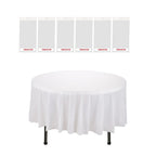 84" Plastic Round Tablecloth - White