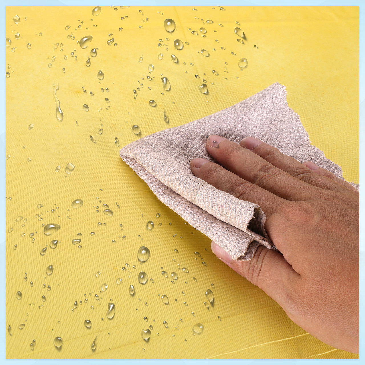 84" Plastic Round Tablecloth - Yellow
