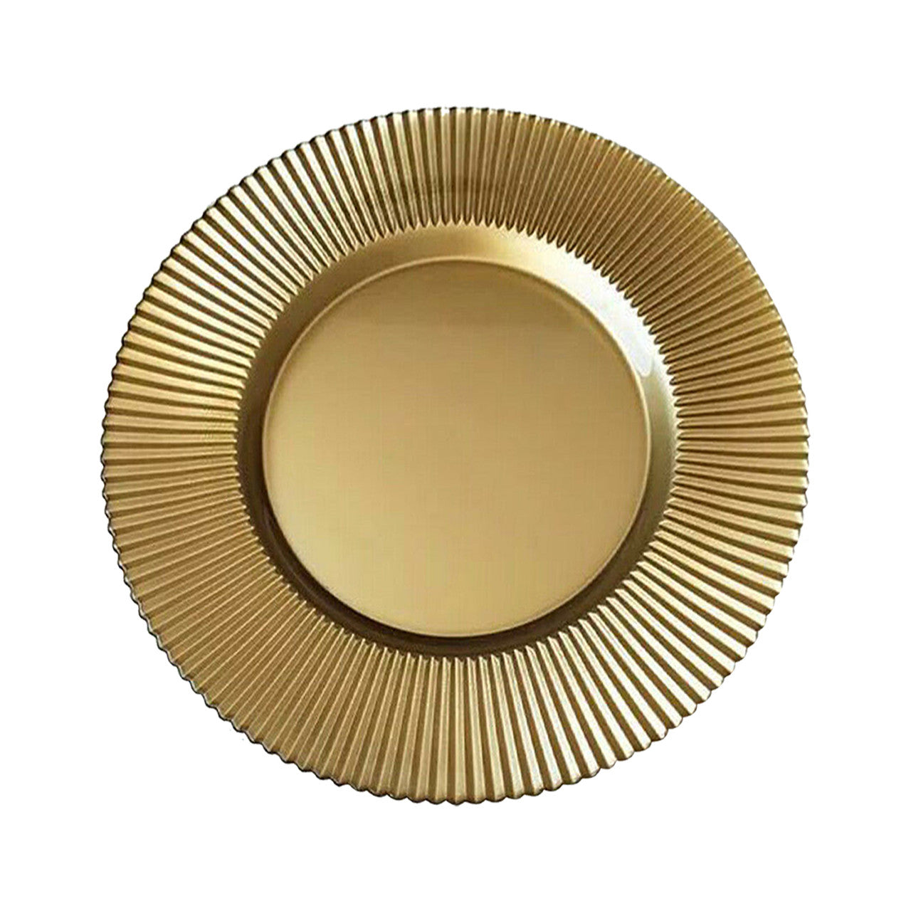 Gold 13" Round Charger Plate x 6