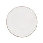 Round Charger Plate - Clear with Silver Trim x 6