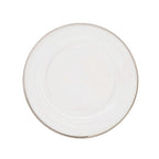 Round Charger Plate - Clear with Silver Trim x 6