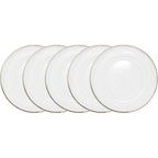 13" Acrylic Charger Plate - Clear with Silver Trim