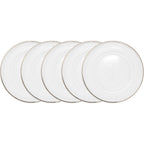 Acrylic Charger Plate - Clear with Silver Trim x 6