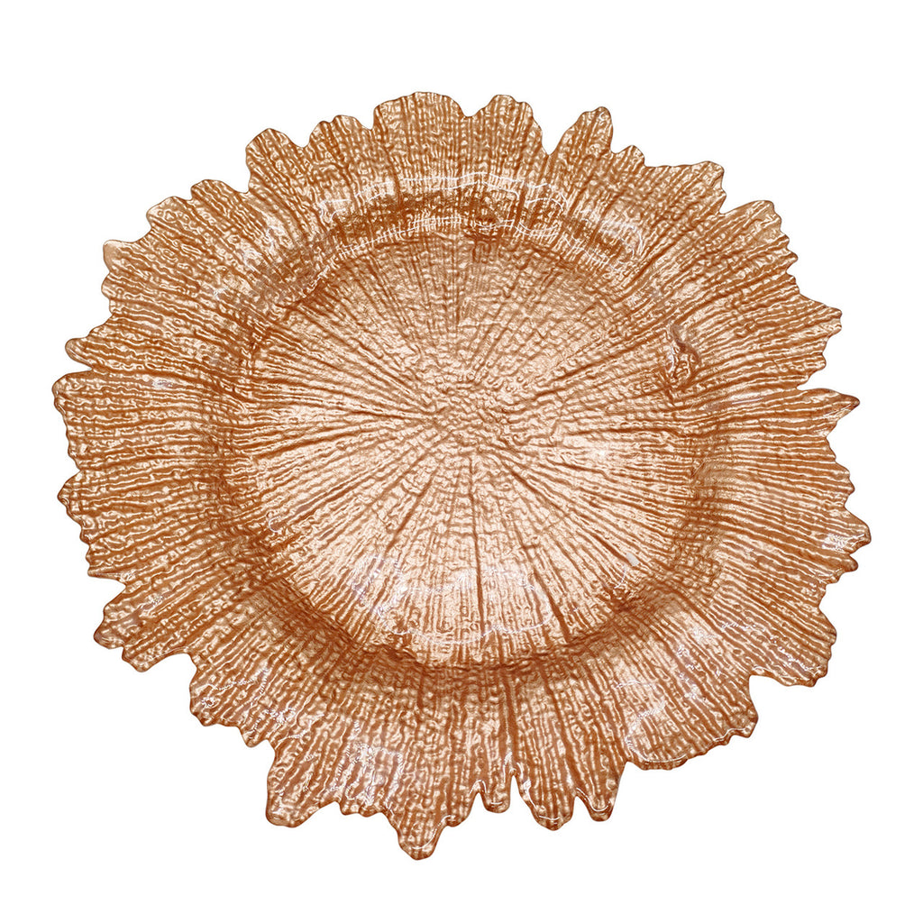 Round Charger Plate - Vintage Rose Gold x 6