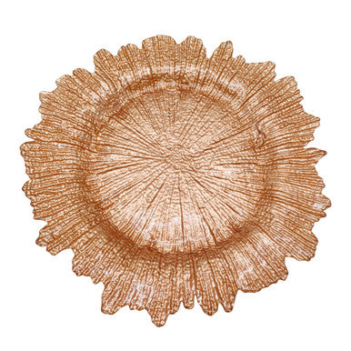 Round Charger Plate - Vintage Rose Gold x 6