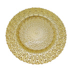 Round Charger Plate - Peacock Gold x 6