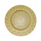 13" Round Charger Plate - Peacock Gold