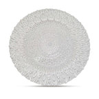 Round Charger Plate - Peacock Silver x 6