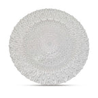 13" Round Charger Plate - Peacock Silver