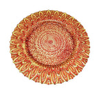 13" Round Charger Plate - Peacock Red