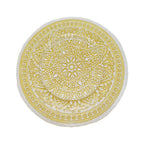 Round Charger Plate - Mandala Flower Gold x 6