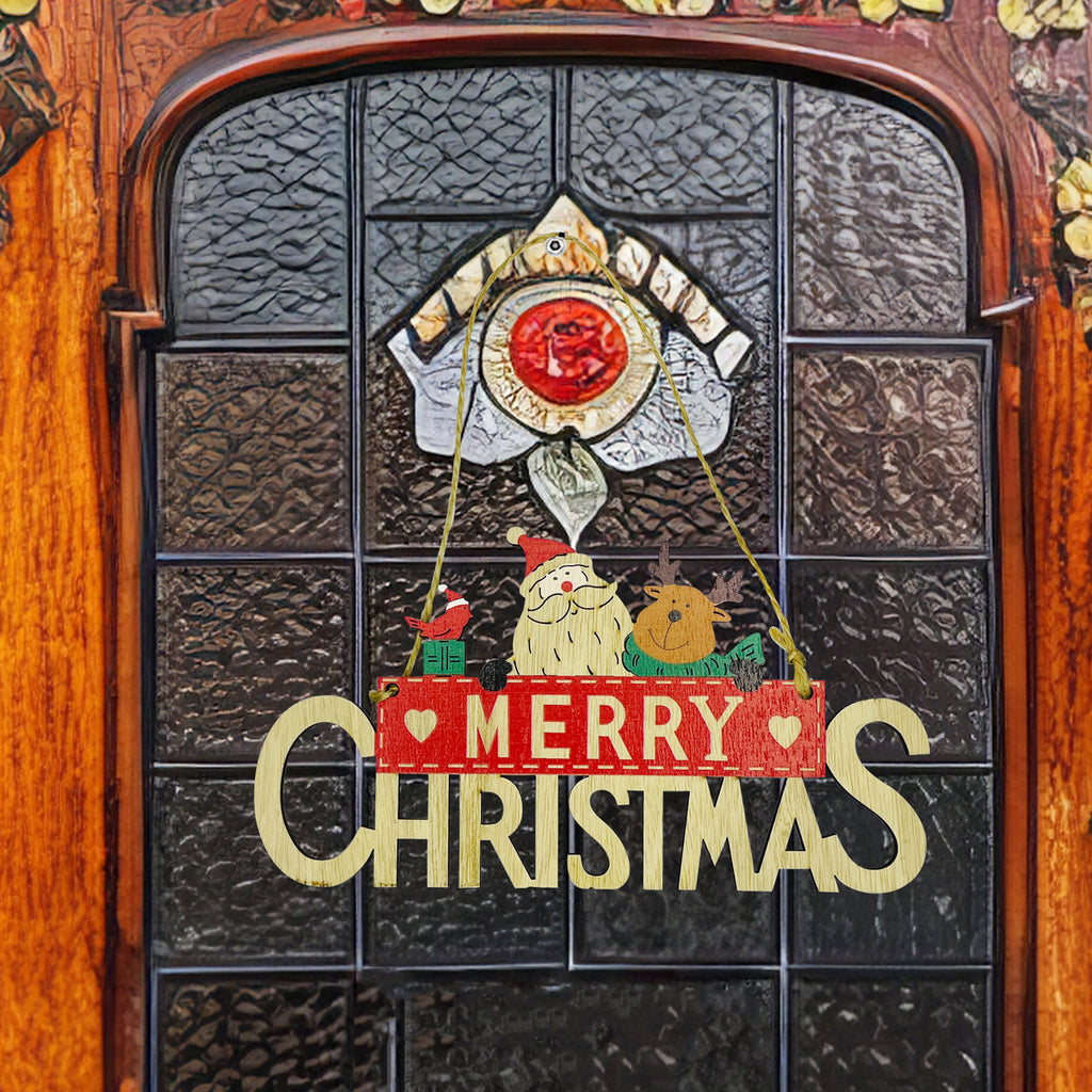 Merry Christmas  Wooden Plaque Hanging Sign