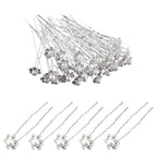 Elegant Pearl Flower Rhinestone Hairpin Clips