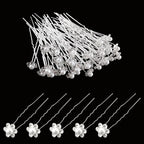 Elegant Pearl Flower Rhinestone Hairpin Clips