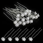 Pearl Flower Hair Pins (Small Pearl) - 10pcs