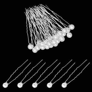 Elegant Large 10mm Pearl Head Hair Pins