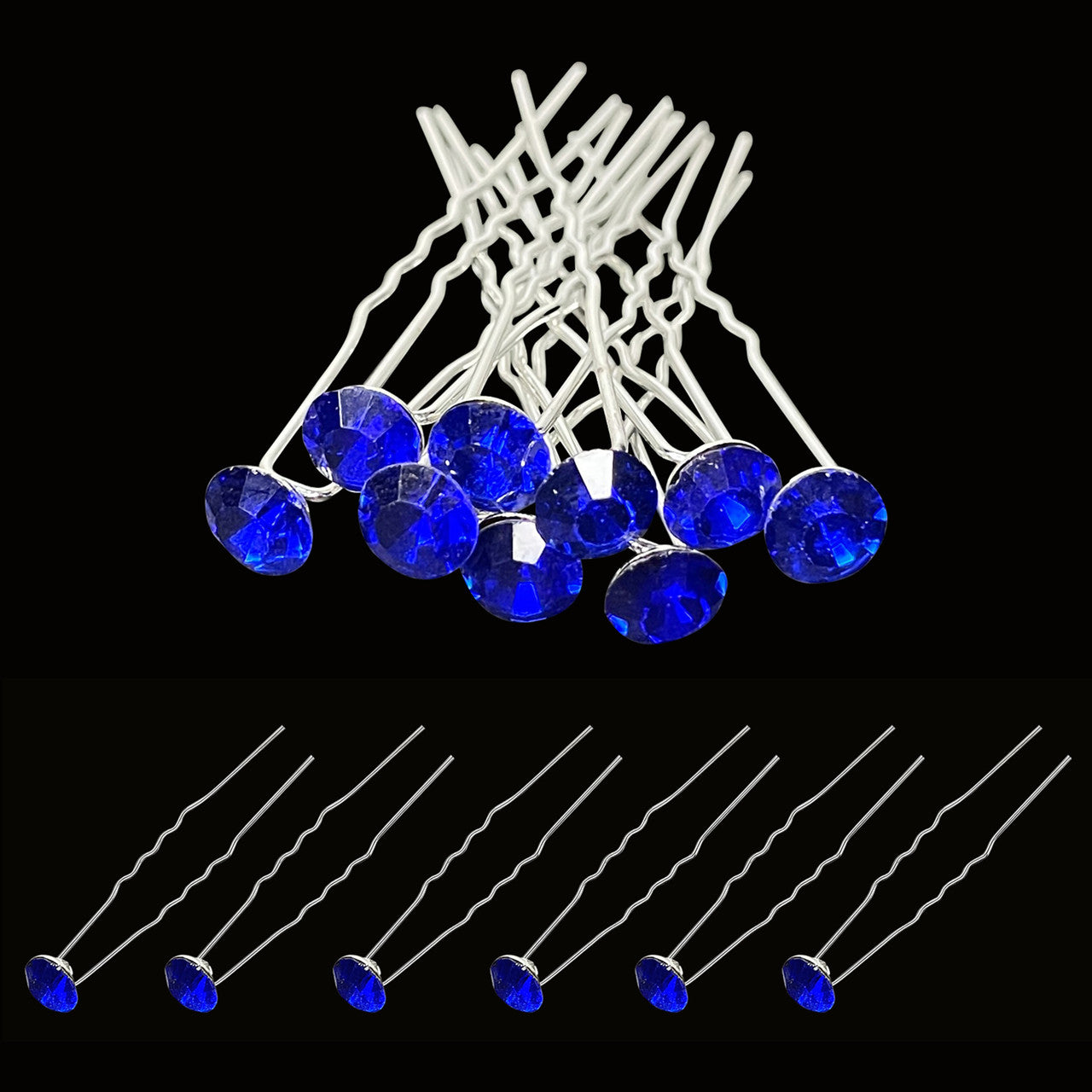 Crystal Hair Pins - 10pcs
