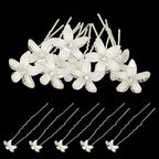Vintage Pearl and Crystal Flower Bridal Hair Pins