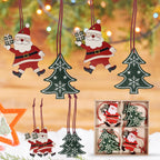 Wooden Christmas Ornaments – 8-Piece Set