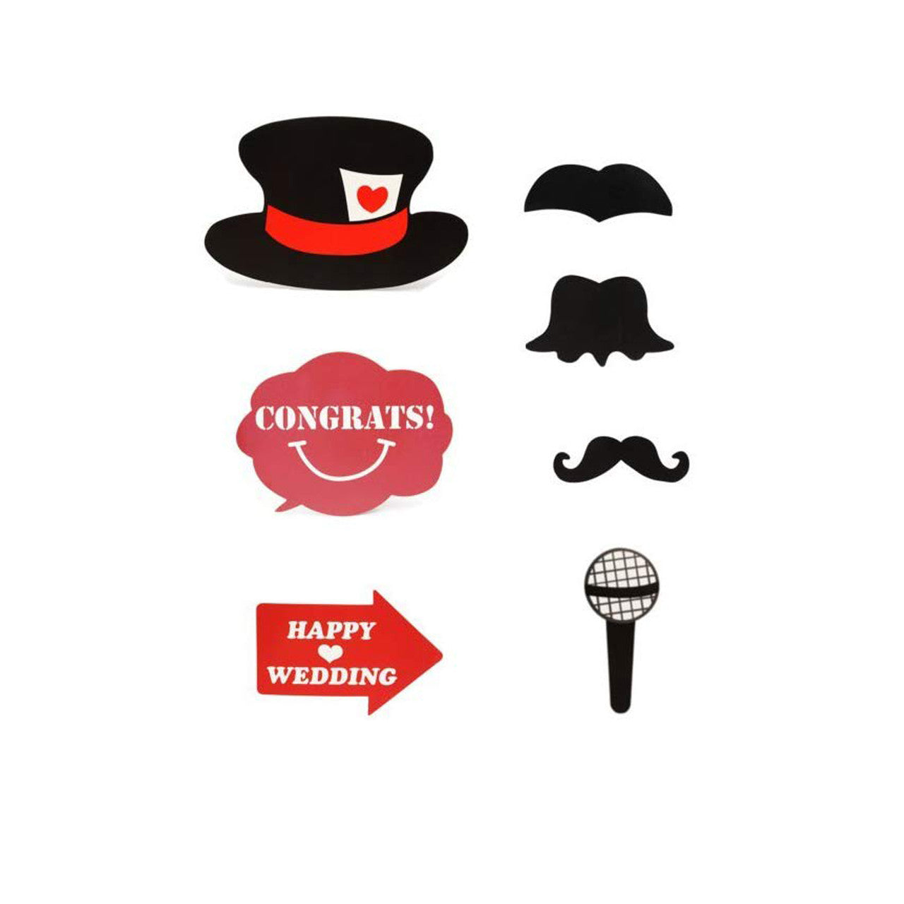 31pc Wedding Photo Booth Cardboard Party Props