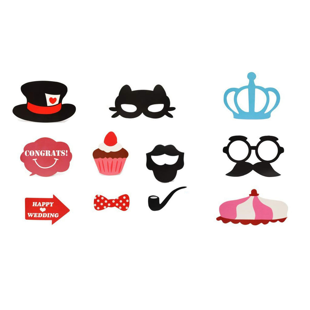 31pc Wedding Photo Booth Cardboard Party Props