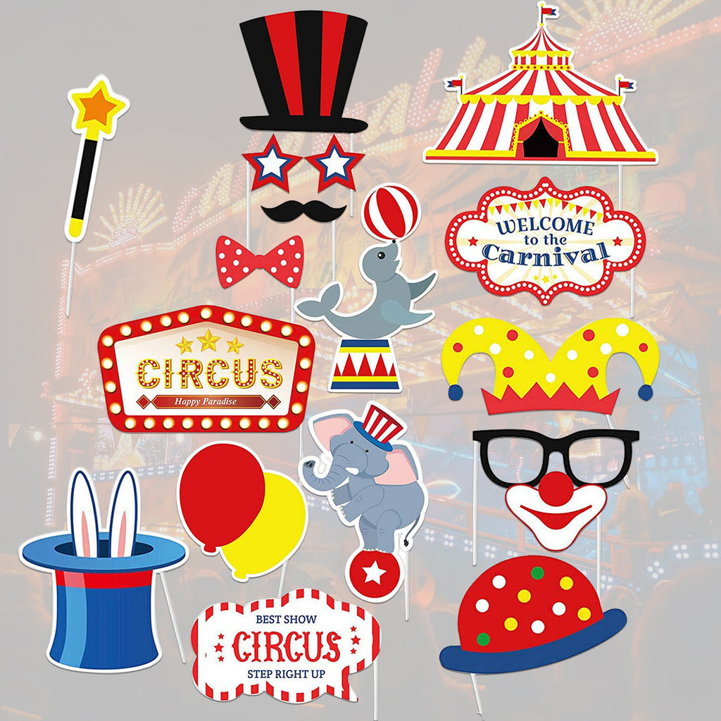 Circus Carnival Party Booth Props - 27pcs