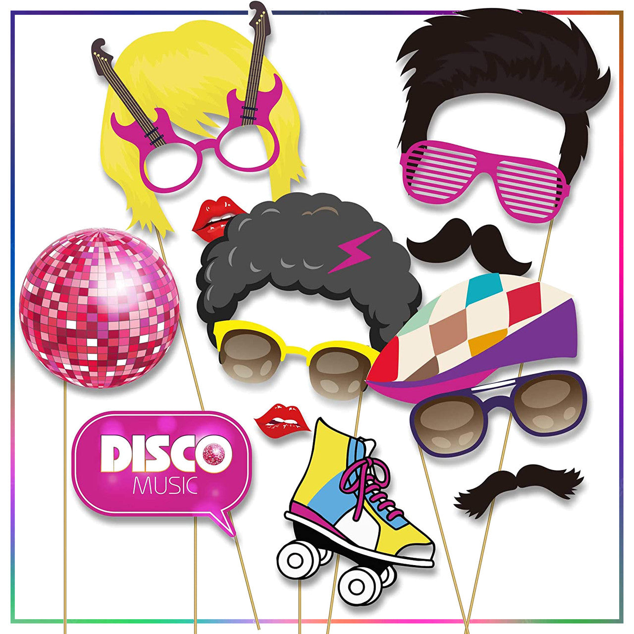 Disco Party Props - 33Pcs
