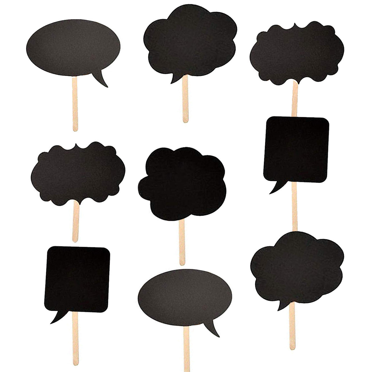 10pc Write-On Speech Bubbles Photo Booth Cardboard Party Props