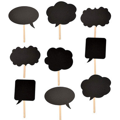 10pc Write-On Speech Bubbles Photo Booth Cardboard Party Props