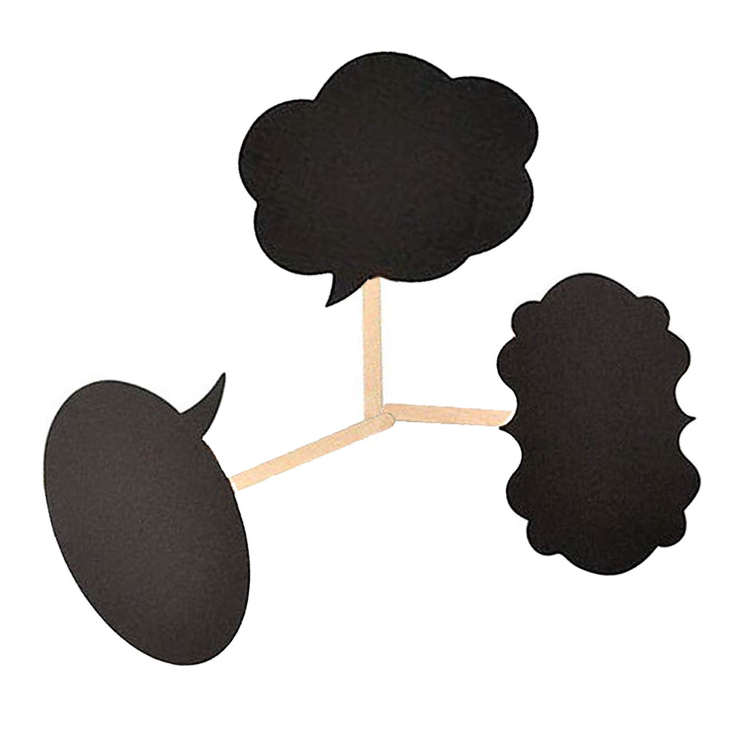 10pc Write-On Speech Bubbles Photo Booth Cardboard Party Props