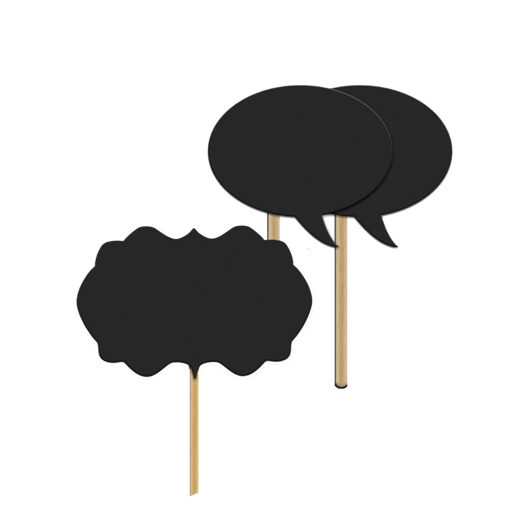 10pc Write-On Speech Bubbles Photo Booth Cardboard Party Props