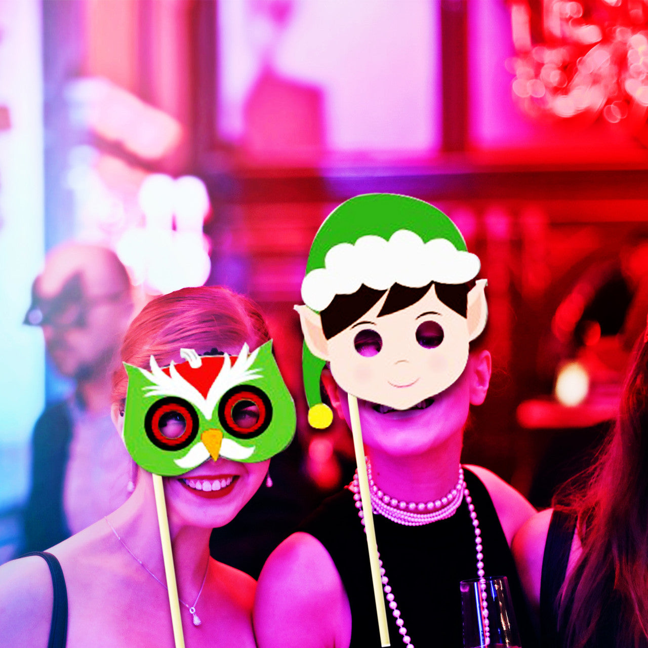 Merry Christmas Selfie Photo Booth Props - 16Pcs