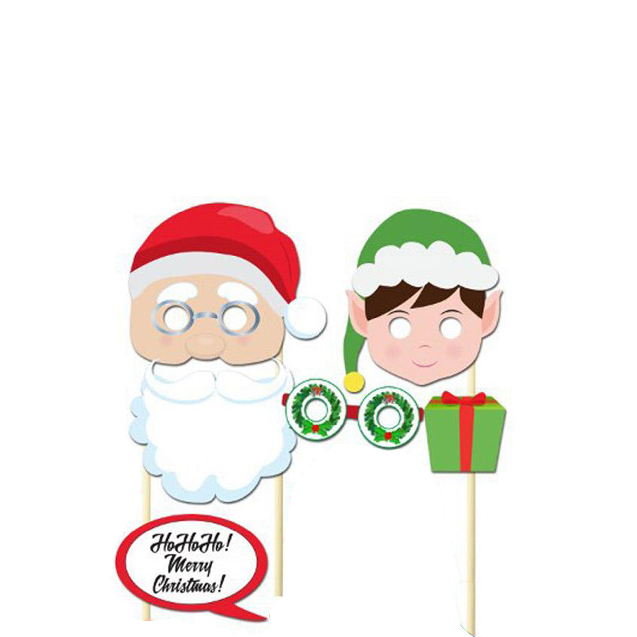 Merry Christmas Selfie Photo Booth Props - 16Pcs