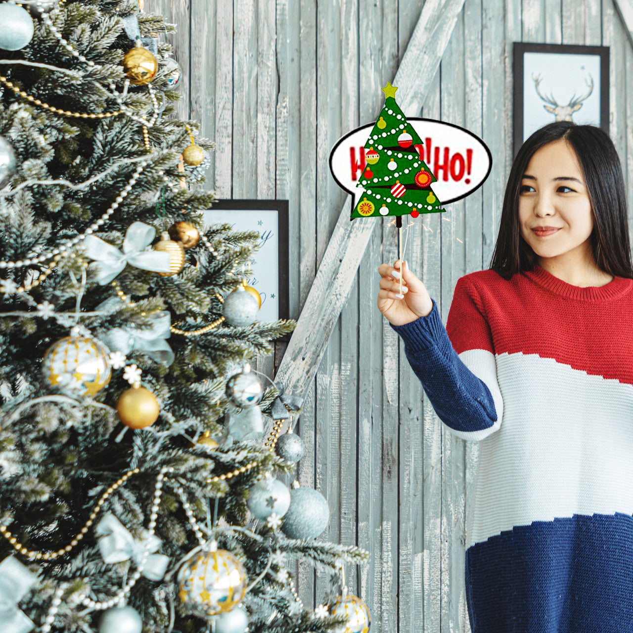 Merry Christmas Selfie Photo Booth Props - 19pcs