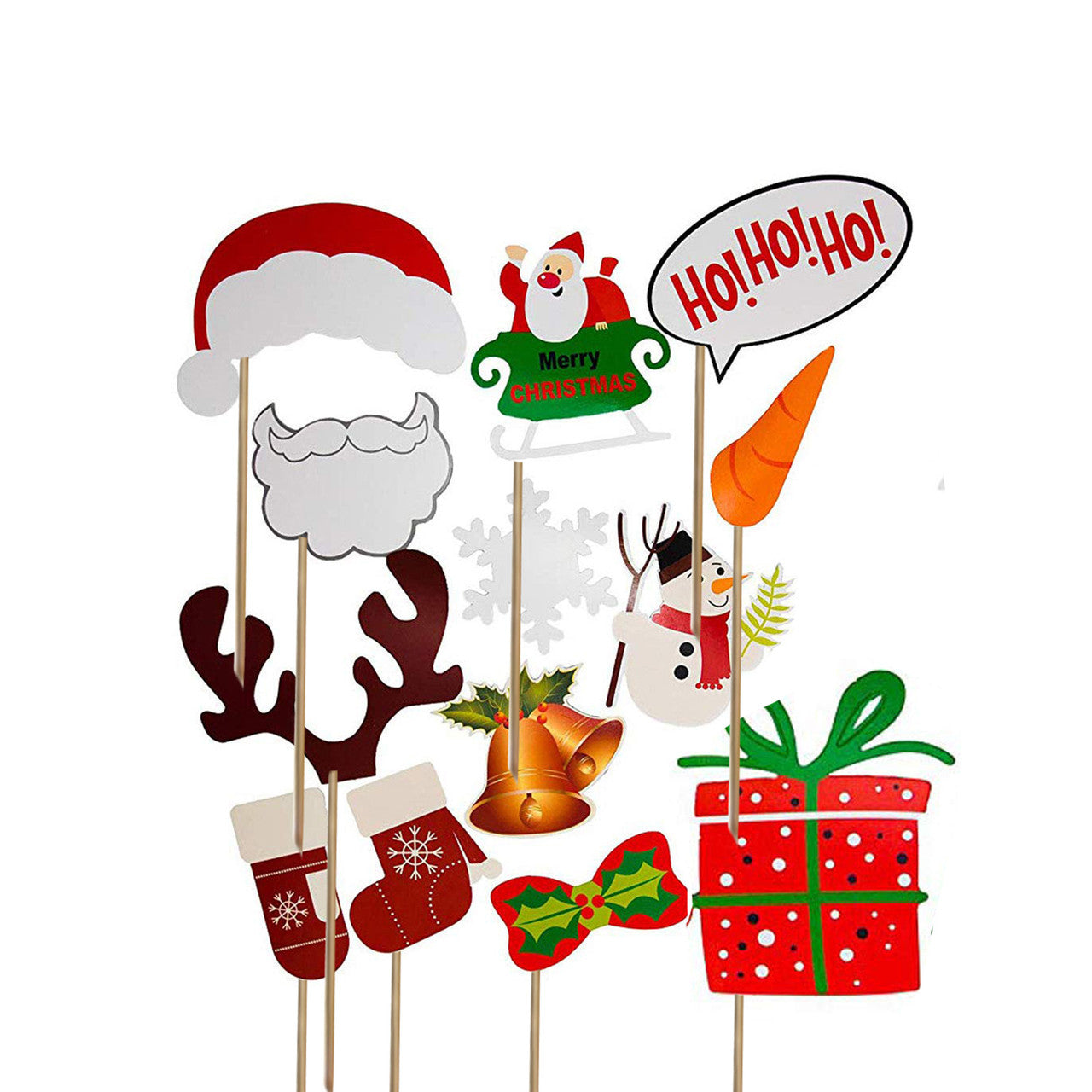 Merry Christmas Selfie Photo Booth Props - 19pcs