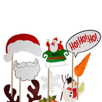 Merry Christmas Selfie Photo Booth Props - 19pcs
