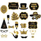 18th Birthday Party Photo Booth Props - 21Pcs