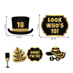 18th Birthday Party Photo Booth Props - 21Pcs