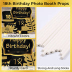 18th Birthday Party Photo Booth Props - 21Pcs