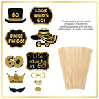 60th Birthday Photo Party Booth Props - 21pcs