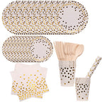 Disposable Dinnerware Party Tableware Set (80pcs) - White