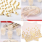 Disposable Dinnerware Party Tableware Set (80pcs) - White