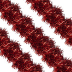 2m Christmas Tinsel Garland - Red