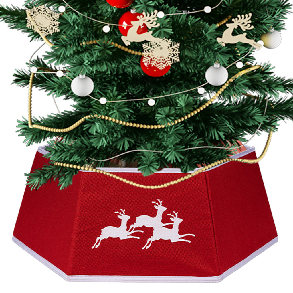 Christmas Tree Skirt Base Cover - Red
