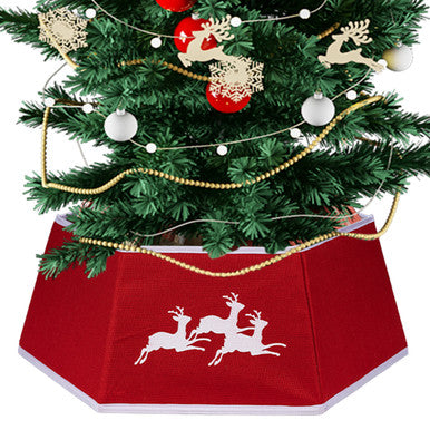 Christmas Tree Skirt Base Cover - Red