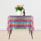 Sequin Sparkly Square Tablecloth - Rainbow