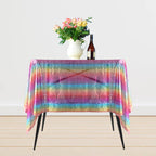Sequin Sparkly Square Tablecloth - Rainbow
