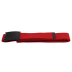 Webbing Army Belt with Black Buckle  - Red