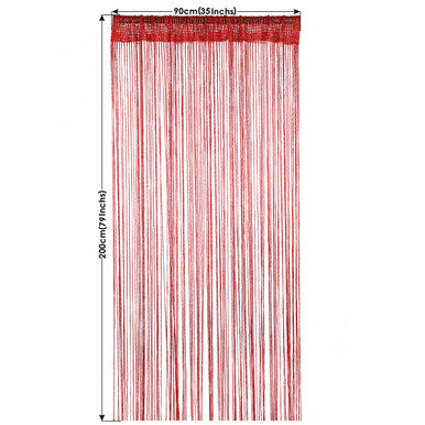 String Curtain Panel - Red
